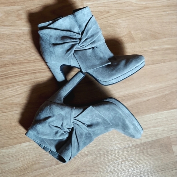 Gianni Bini Suede Heel Booties - Picture 4 of 15